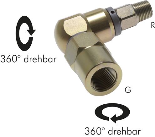 Exemplarische Darstellung: L-Drehverschraubung (2 Achsen), Stahl verzinkt